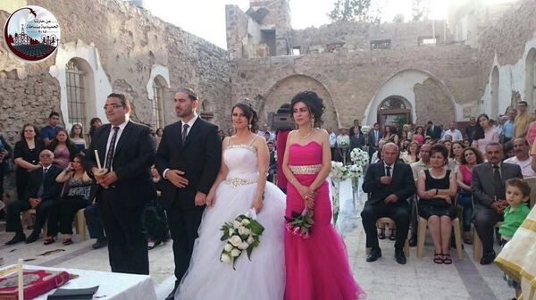 فادي سويد ورنا مخول أعلنا زواجهما تحت نار الحرب فادي سويد ورنا مخول أعلنا زواجهما تحت نار الحرب - سبوتنيك عربي