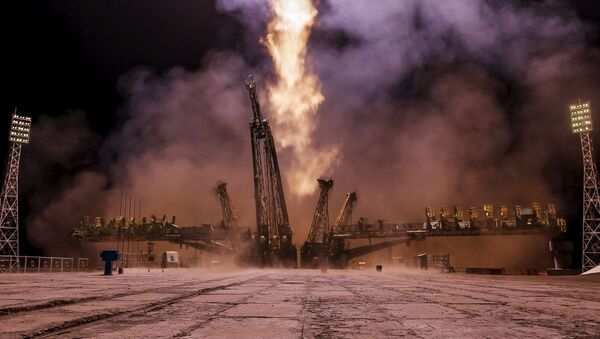 إطلاق المركبة الفضائية سويوز TMA-17M من مركز إطلاق المركبات الفضائية بايكونور - سبوتنيك عربي