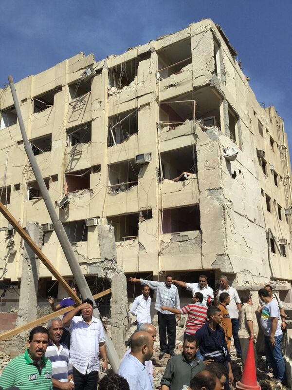 تفجير مبنى الأمن الوطني بمطقة شبرا الخيمة - سبوتنيك عربي