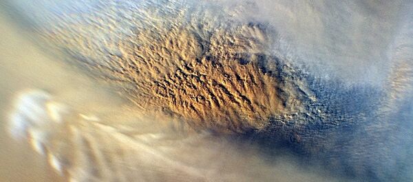 عاصفة ترابية على سطح المريخ خلال الشتاء القطبي عاصفة ترابية على سطح المريخ خلال الشتاء القطبي - سبوتنيك عربي