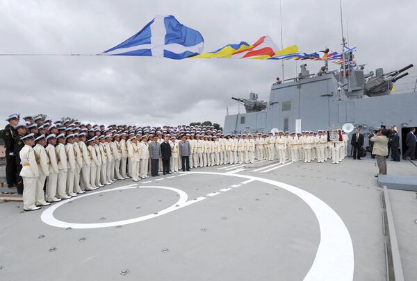 الرئيس بوتين على متن الفرقاطة الأميرال غورشكوف - سبوتنيك عربي