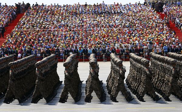 عرض عسكري في بكين بمناسبة الذكرى الـ70  لانتهاء الحرب العالمية الثانية - سبوتنيك عربي