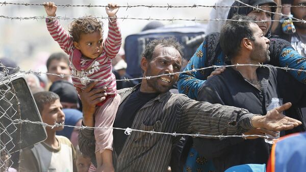 لاجئ سوري على الحدود التركية - سبوتنيك عربي