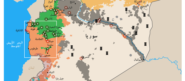 خريطة الضربات الجوية الروسية ضد مواقع داعش الإرهابي في سوريا - سبوتنيك عربي