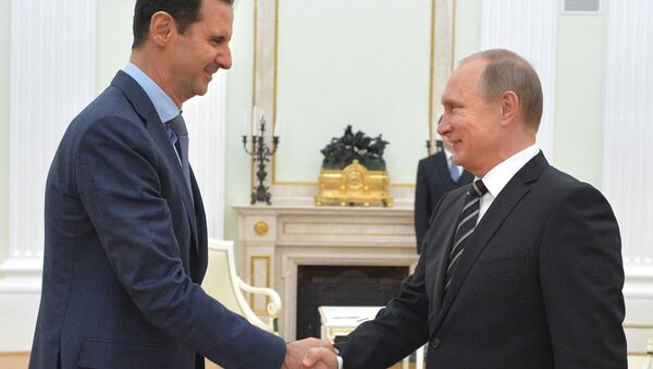 الرئيس الروسي فلاديمير بوتين ونظيره السوري بشار الأسد - سبوتنيك عربي