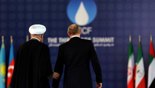 الرئيس فلاديمير بوتين والروحاني - سبوتنيك عربي