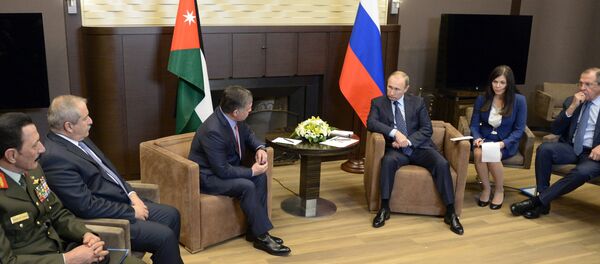 الرئيس فلاديمير بوتين أثناء لقاء العاهل الأردني الملك عبدالله الثاني - سبوتنيك عربي