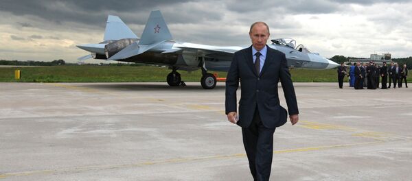 Prime Minister Vladimir Putin at the test if a T-50 fifth generation fighter - سبوتنيك عربي