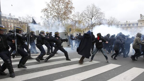 اشتباكات مع المتظاهرين في باريس قبل انعقاد القمة المناخية - سبوتنيك عربي