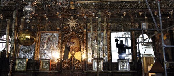 الفلسطينيون يستعدون لإستقبال عيد الميلاد المجيد في بيت لحم الفلسطينيون يستعدون لإستقبال عيد الميلاد المجيد في بيت لحم - سبوتنيك عربي