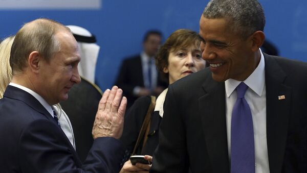 فلاديمير بوتين مع باراك أوباما - سبوتنيك عربي