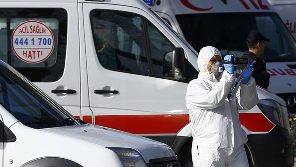 خبراء الطب الشرعي في موقع الانفجار في اسطنبول - سبوتنيك عربي