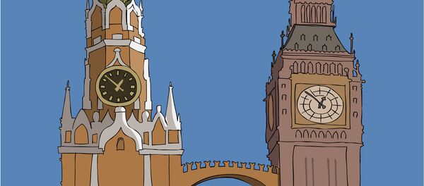 رسم يصور أهم رمز لموسكو ولندن رسم يصور أهم رمز لموسكو ولندن - سبوتنيك عربي