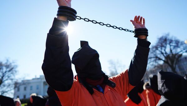 صورة أرشيفية لمظاهرة ضد سجن غوانتانامو - سبوتنيك عربي