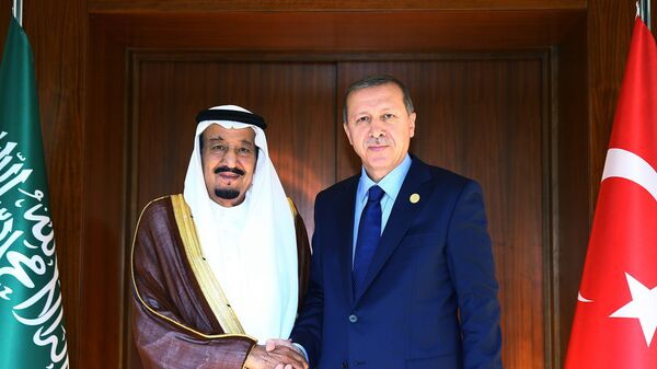 الرئيس التركي أردوغان مع الملك السعودي سلمان - سبوتنيك عربي