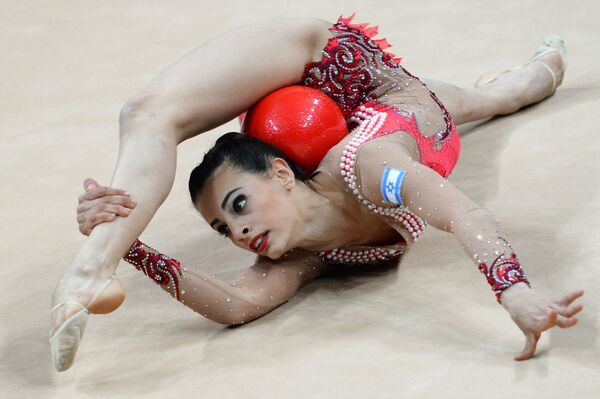 الإسرائيلية أشرام لينوي خلال عرضها في مسابقة جائزة موسكو الكبرى لألعاب القوى الإسرائيلية أشرام لينوي خلال عرضها في مسابقة جائزة موسكو الكبرى لألعاب القوى - سبوتنيك عربي