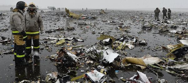 حطام الطائرة الإماراتية المنكوبة في مطار روستوف على الدون - سبوتنيك عربي