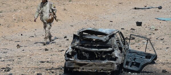 فرد من كتيبة صقور الصحراء في 10 كم غرب مدينة تدمر، سوريا. - سبوتنيك عربي