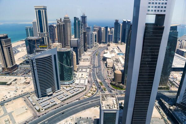 مشهد يطل على مدينة الدوحة من أعلى، قطر. - سبوتنيك عربي