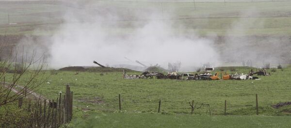 Армянская артиллерия в Нагорном Карабахе  - سبوتنيك عربي