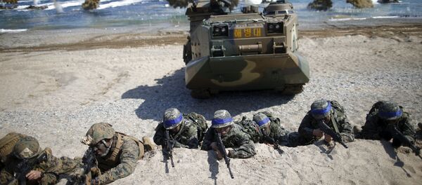 مشاة البحرية الأمريكية والكورية الجنوبية خلال تدريب مشترك - سبوتنيك عربي