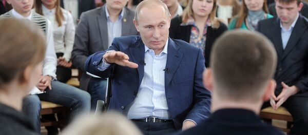 بوتين يتحدث للطلاب في مدينة تومسك - سبوتنيك عربي