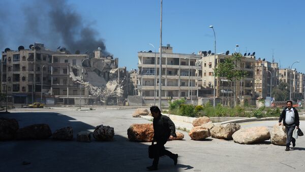 قصف مدينة حلب السورية - سبوتنيك عربي
