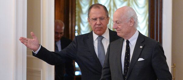 لقاء لافروف ودي ميستورا - سبوتنيك عربي