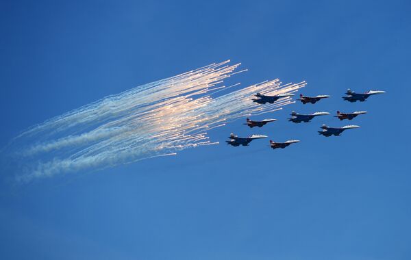 طائرات سو- 27 وأربع ميغ - 29  - سبوتنيك عربي