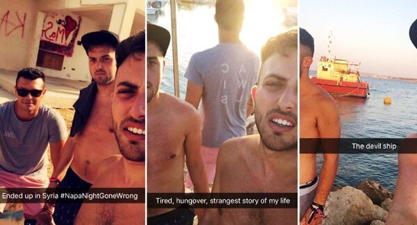 الفتيان الثلاثة قاموا بتوثيق تجربتهم بصور السيلفي. - سبوتنيك عربي