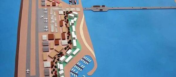 جزيرة اصطناعية بالقرب من قطاع غزة جزيرة اصطناعية بالقرب من قطاع غزة - سبوتنيك عربي