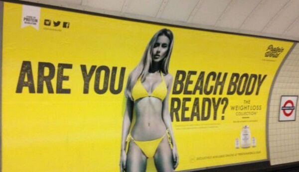 أثار هذا الإعلان ضجة بسبب ترويجه لصورة محددة للجسم المثالي - سبوتنيك عربي