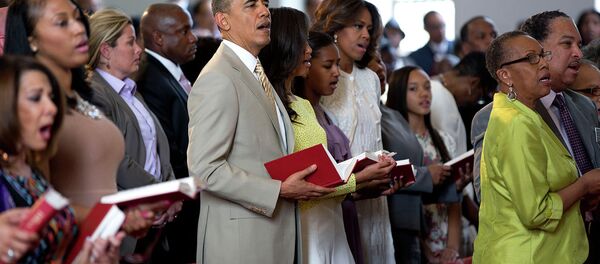 الرئيس الأمريكي باراك أوباما وأسرته - سبوتنيك عربي