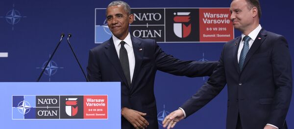 الرئيسان الأمريكي والبولندي يشاركان في اجتماع قمة الناتو المنعقد في وارسو - سبوتنيك عربي