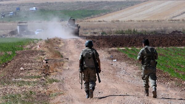 عسكريون أتراك على الحدود السورية التركية - سبوتنيك عربي