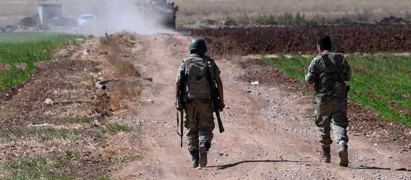 عسكريون أتراك على الحدود السورية التركية - سبوتنيك عربي