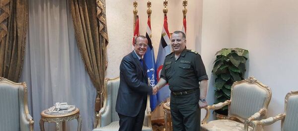 مارتن كوبلر ومساعد وزير الدفاع المصري للشؤون الخارجية محمد الكشكي - سبوتنيك عربي