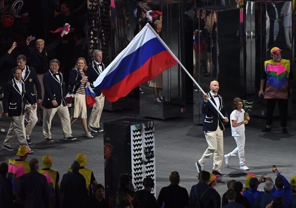 الفريق الروسي في افتتاح أولمبياد ريو دي جانيرو - سبوتنيك عربي