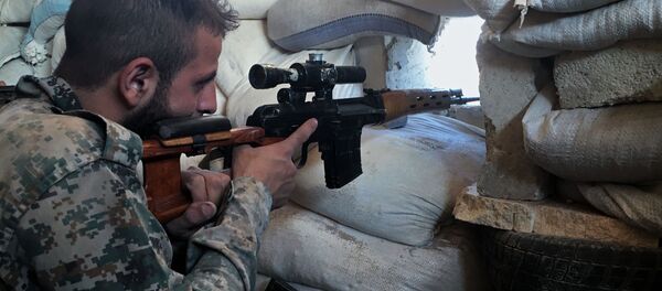 القوات السورية خلال الدفاع في جنوب مدينة حلب - سبوتنيك عربي