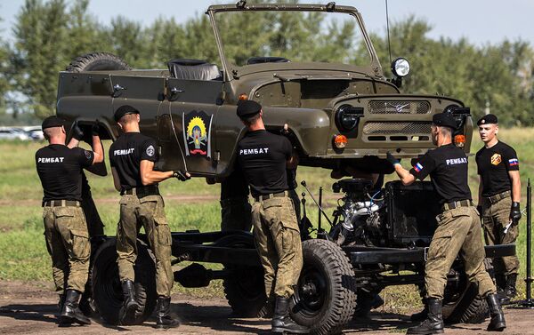 الجنود الروس خلال المشاركة فى الألعاب العسكرية الدولية بروسيا - سبوتنيك عربي