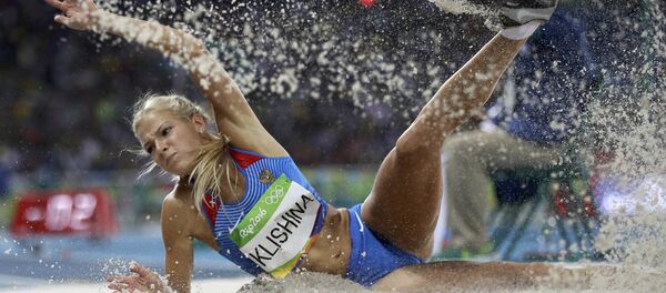 الرياضية الروسية داريا كليشينا خلال المنافسة في دورة الألعاب الأولمبية الصيفية الحادية والثلاثين في ريو دي جانيرو - سبوتنيك عربي