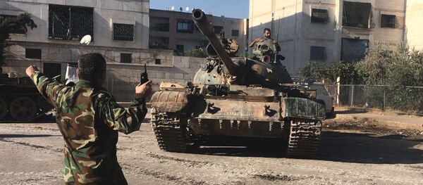 قوات الجيش السوري خلال تقدمهم في أحياء جنوب غرب مدينة حلب. - سبوتنيك عربي