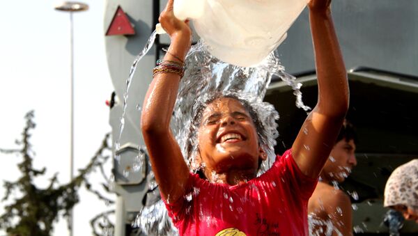 أطفال اللاجئين في حلب، سوريا. أطفال اللاجئين في حلب، سوريا. - سبوتنيك عربي