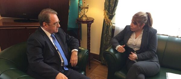 لقاء بروين ابراهيم مع السيد بغدانوف - سبوتنيك عربي