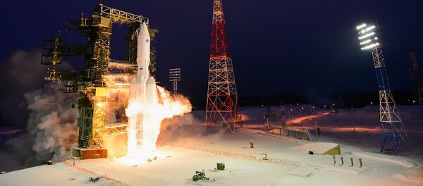 إطلاق الصواريخ الثقيلة أنغارا-أ5 من مركز بليسيتسك، إقليم أرخانغلسك. - سبوتنيك عربي