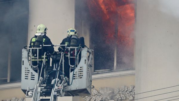 Fire in Moscow's Defense Ministry building Fire in Moscow's Defense Ministry building - سبوتنيك عربي
