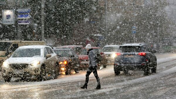 سقوط الثلج فى روسيا - سبوتنيك عربي