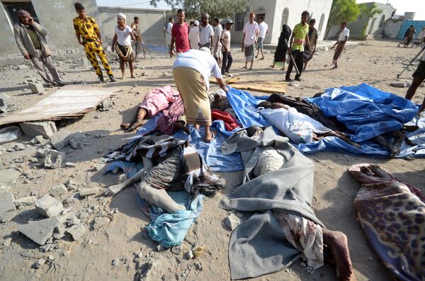 ضحايا قصف التحالف العربي لسجن اليمن ضحايا قصف التحالف العربي لسجن اليمن - سبوتنيك عربي