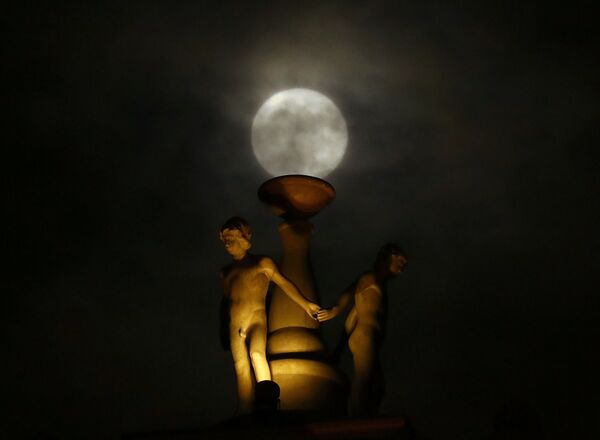 القمر العملاق في فرانكفورت، ألمانيا 14 نوفمبر/ تشرين الثاني 2016 - سبوتنيك عربي