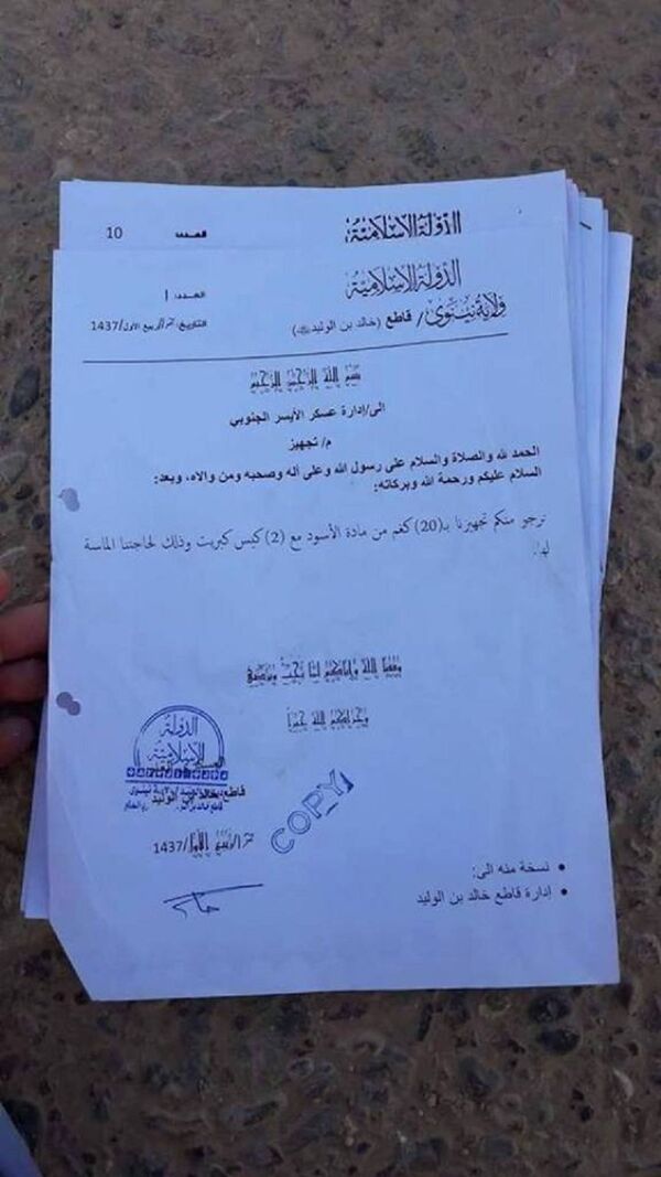 داعش مواد كيميائية - سبوتنيك عربي